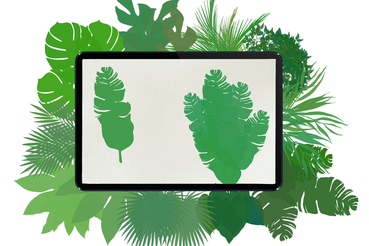 Palm leaves brushes for Procreate, a Brush Add-On by AnastasiyaOleynik (Photo 11 of 12)