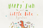 Happy Tum & Little Bite Font, a Font by vuuuds (Thumbnail 1 of 6)