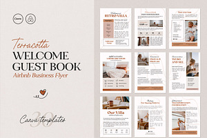 Airbnb Welcome Guest Book Canva, a Presentation Template by Emmart Studio