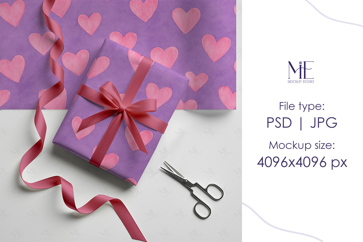 Chang Ribbon Wrapping Paper Mock-up