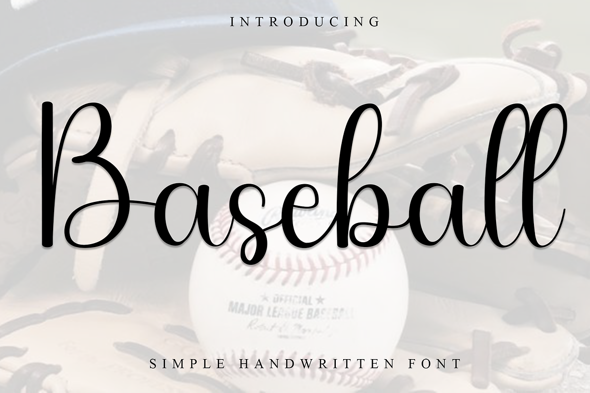 Baseball, a Handwritten Font by InermediaSTUDIO (Photo 1 of 8)