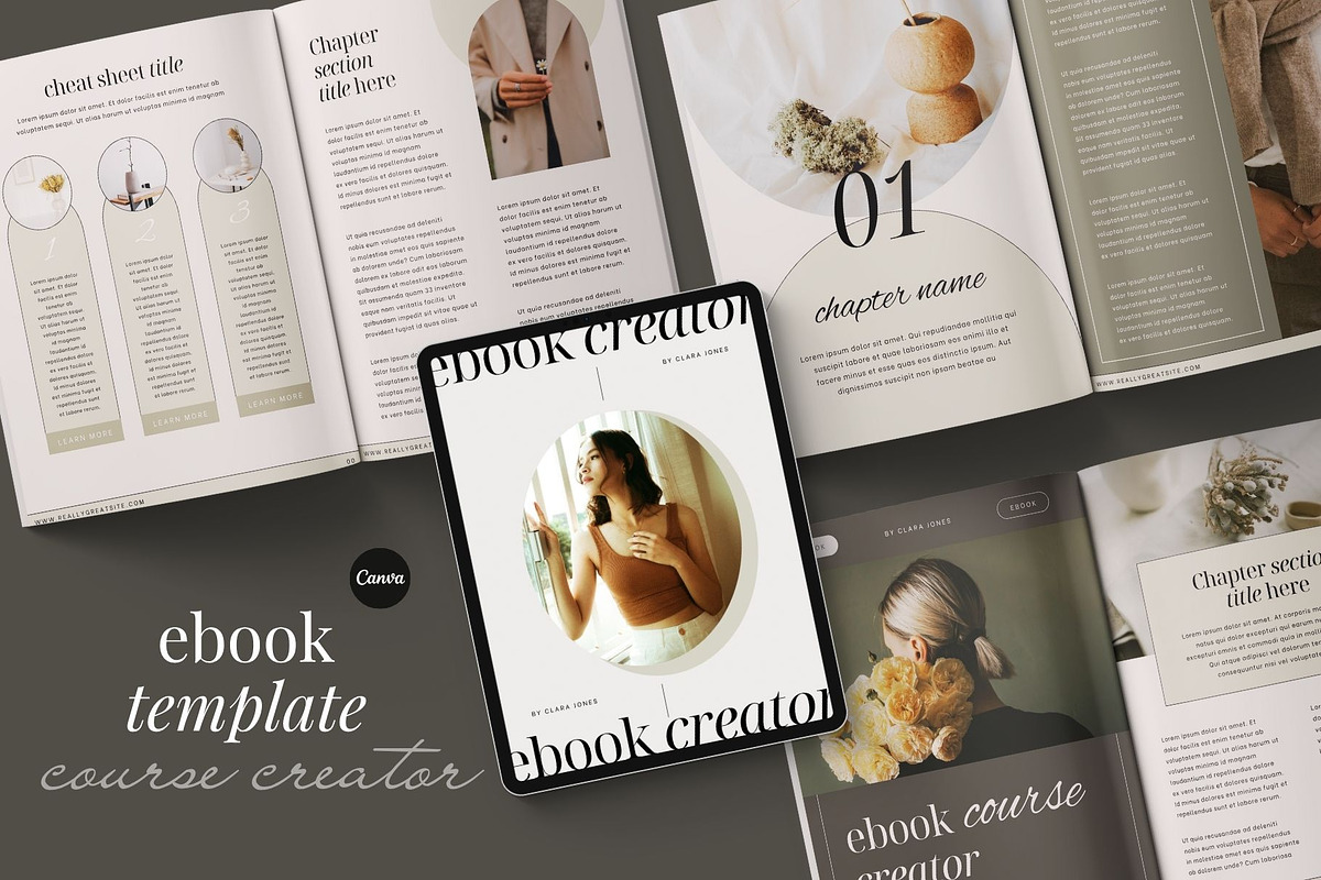 2in1 Ebook Workbook template bundle preview 3