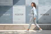 A4 Glued Posters Wall Mockup, an Advertising Mockup by Design Squad (Thumbnail 3 of 4)