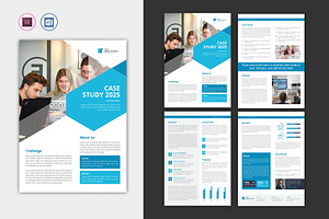 4 Page Case Study Template | MS Word, a Flyer Template by TheBrightGrap