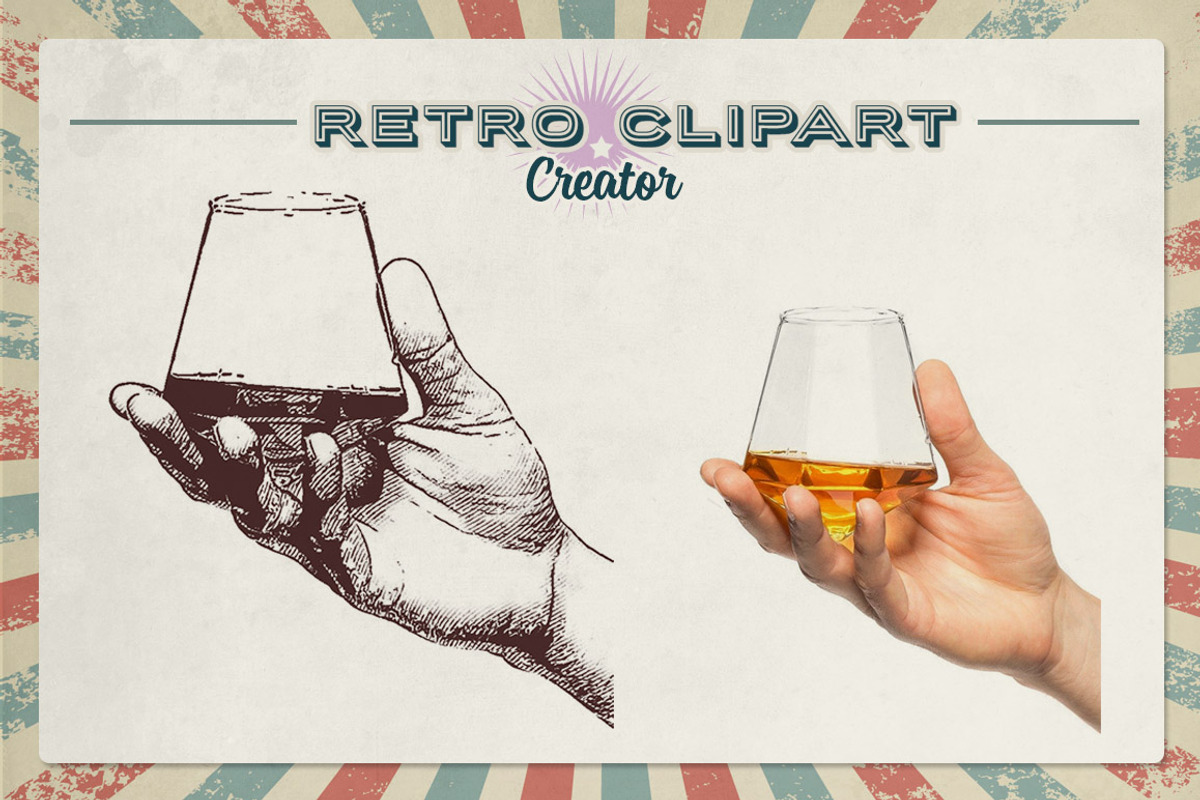 Retro Clipart Creator An Action Add On By G Design