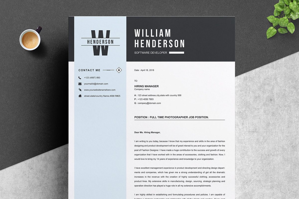 Professional Resume Template, a Resume Template by ResumeInventor (Photo 4 of 6)