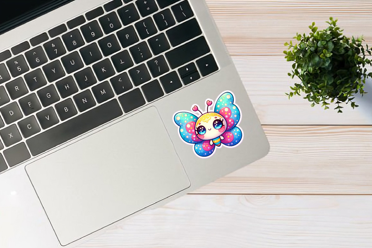 Kawaii Butterfly Sticker Bundle, an Illustration by OK Design (Photo 4 of 4)