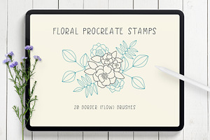 Procreate Botanical Stamps Bundle