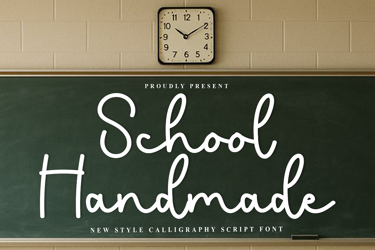 School Handmade, a Handwritten Font by InermediaSTUDIO (Photo 1 of 8)