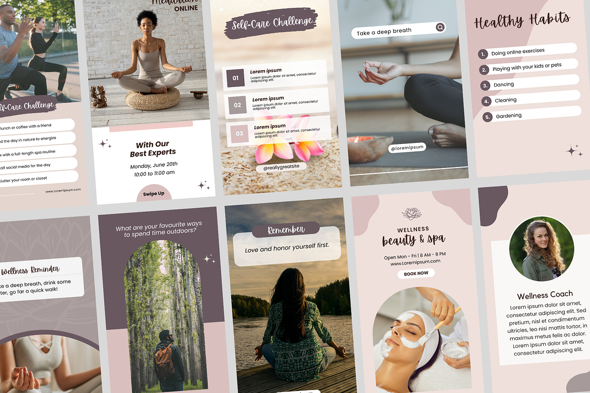Wellness Instagram Template Canva, a Social Media Template by Visual Designs (Photo 1 of 3)