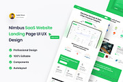 Nimbus SaaS Website Landing Page UI, a Landing Page Template by DesignBox (Thumbnail 1 of 2)