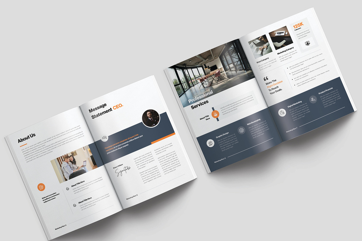 Marketing Plan Template, a Brochure Template by NorthPeak (Photo 4 of 9)