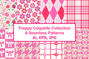 Preppy Coquette Patterns Collection