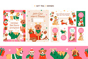 Christmas Dogs Clipart, an Animal Illustration by vik.stock (Thumbnail 6 of 7)