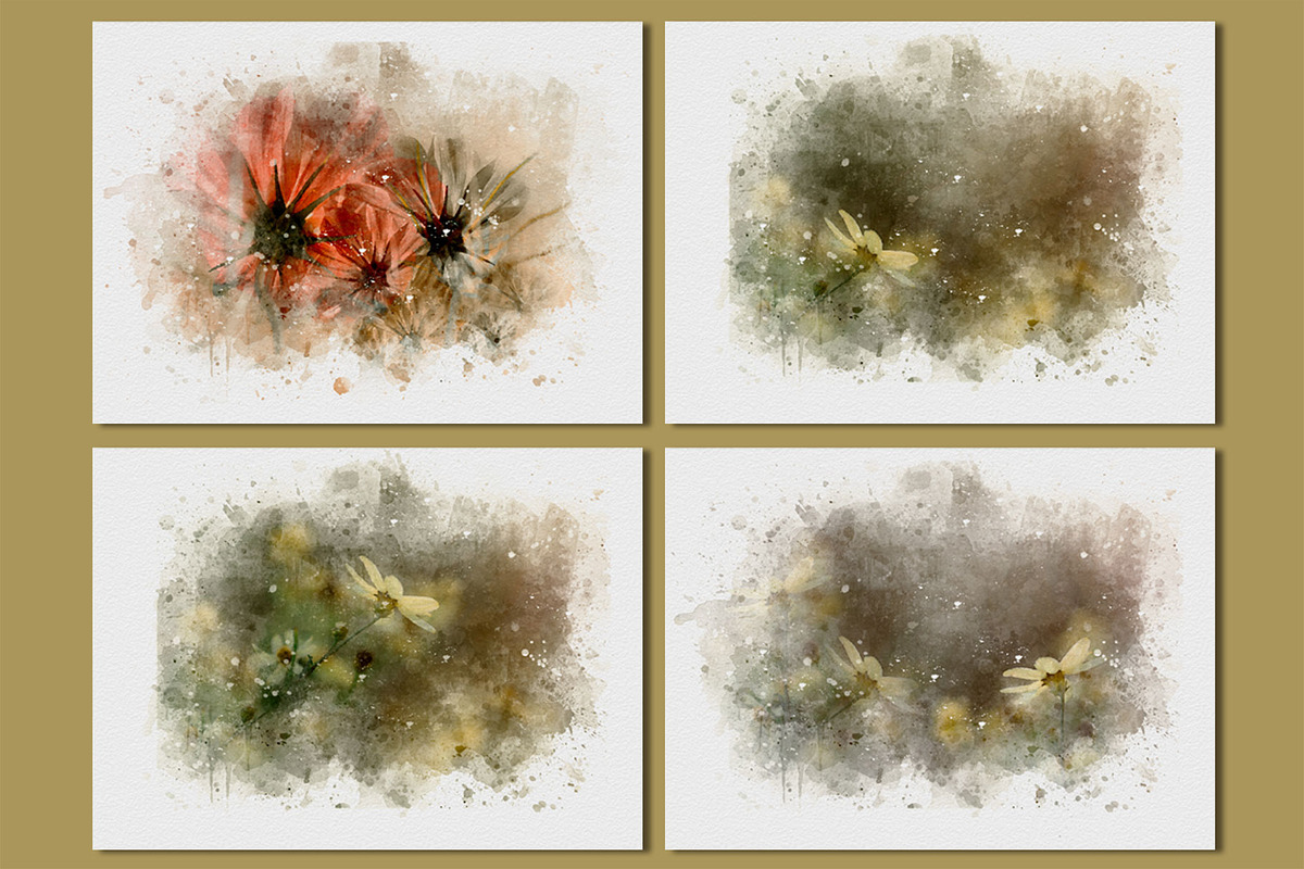 Poetic Watercolor Backgrounds, a Pattern Graphic by Suna Kosem (Photo 20 of 26)