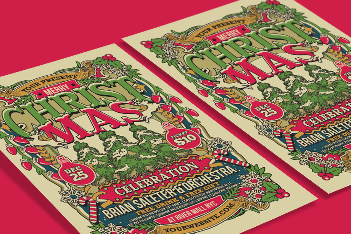 Christmas Flyer Templates, a Flyer Template by Muhamad Iqbal hidayat (Photo 1 of 4)