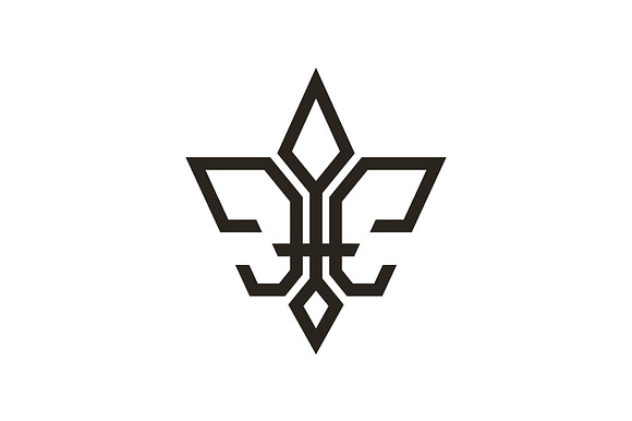 Fleur De Lis Lines Logo preview 2