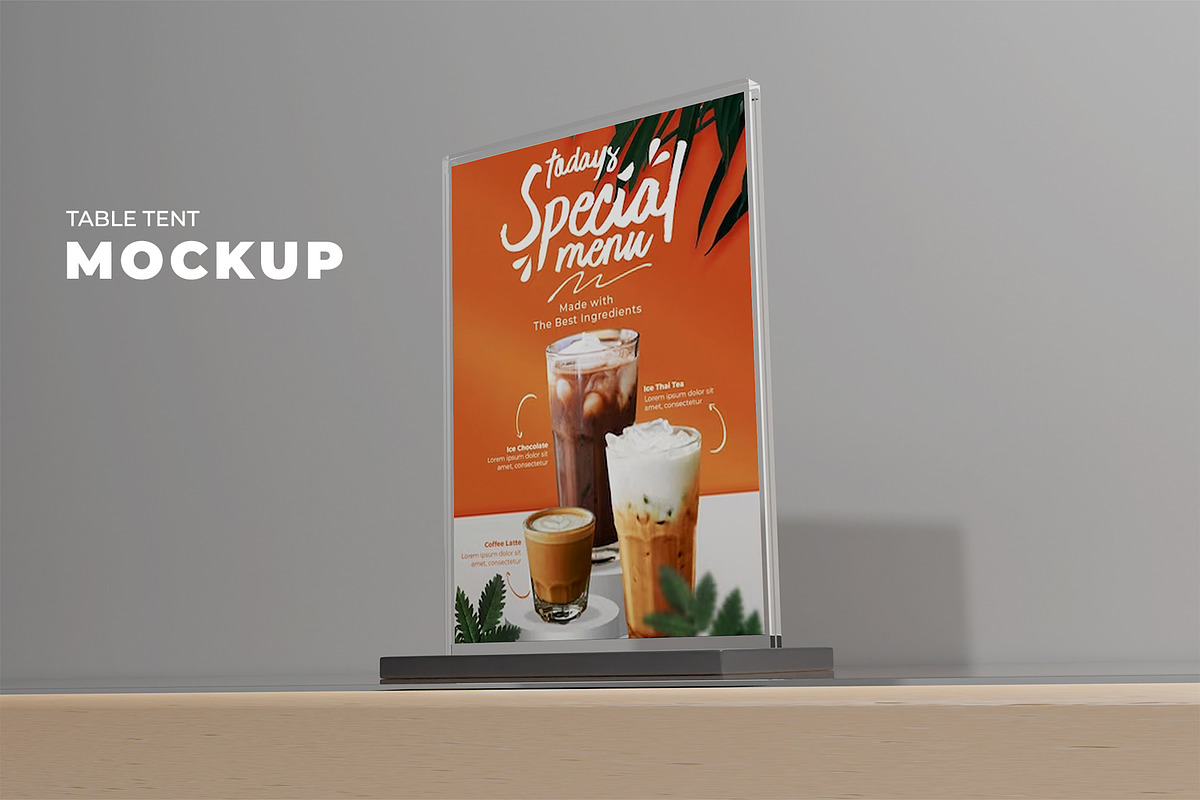 Table tent mockup, an Advertising Mockup by My Mockup (Photo 1 of 5)