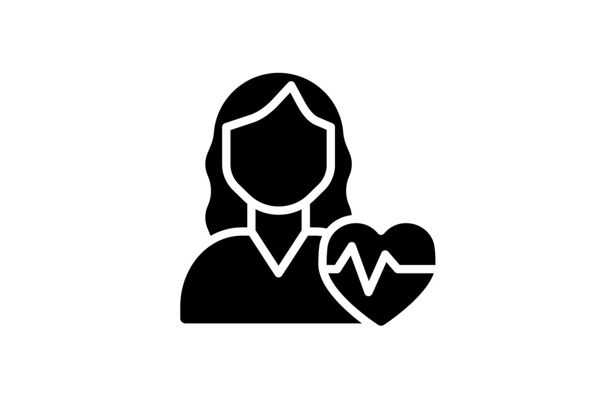 Cardiology black glyph icon, a Solid Icon by IMG Visuals