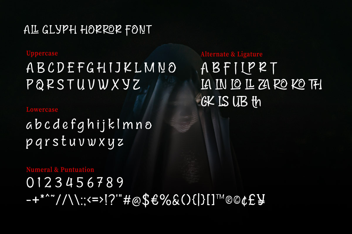 Kotgris - Horror Display Font, a Handwritten Font by twinstd (Photo 7 of 7)