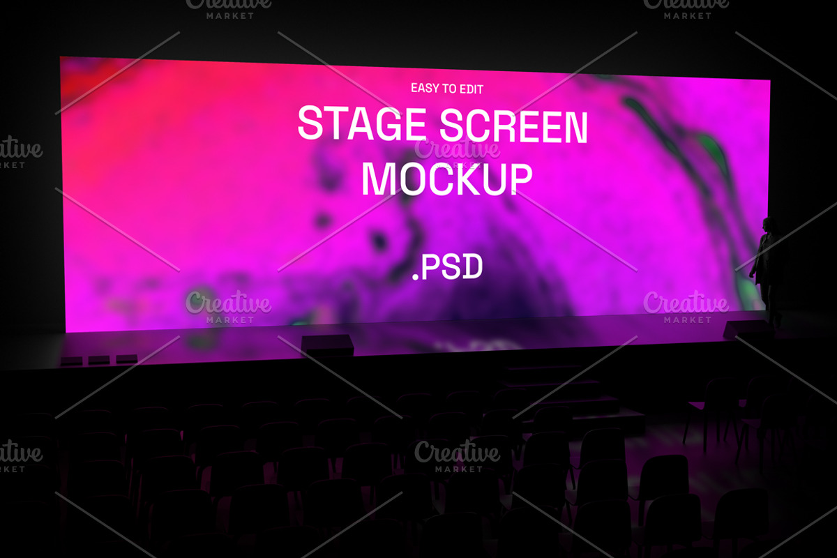 Stage Screen Mockup, an Advertising Mockup by Voar Mockups (Photo 3 of 4)