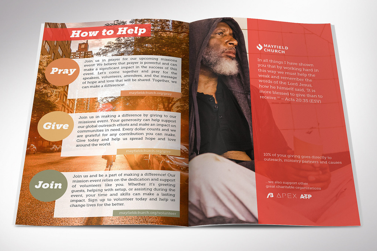Church Missions Brochure Template