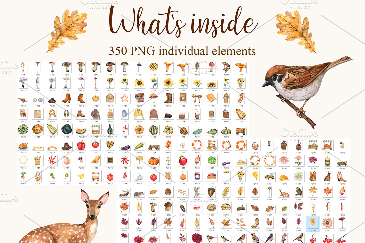 Watercolor Fall Bundle PNG, a Seasonal Illustration by PatternPalette (Photo 2 of 15)