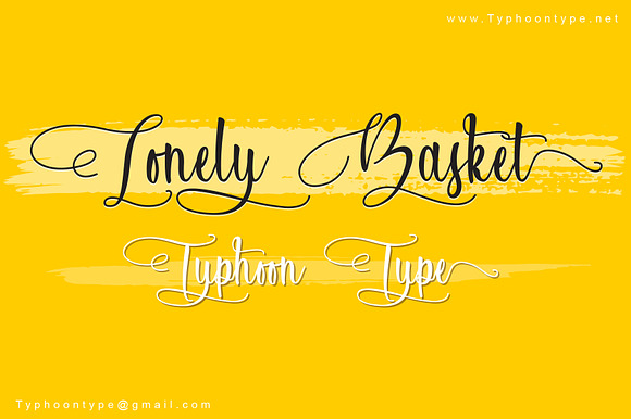 Lonely Basket font preview 3