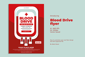 Blood Drive flyer, a Flyer Template by AdamHasan