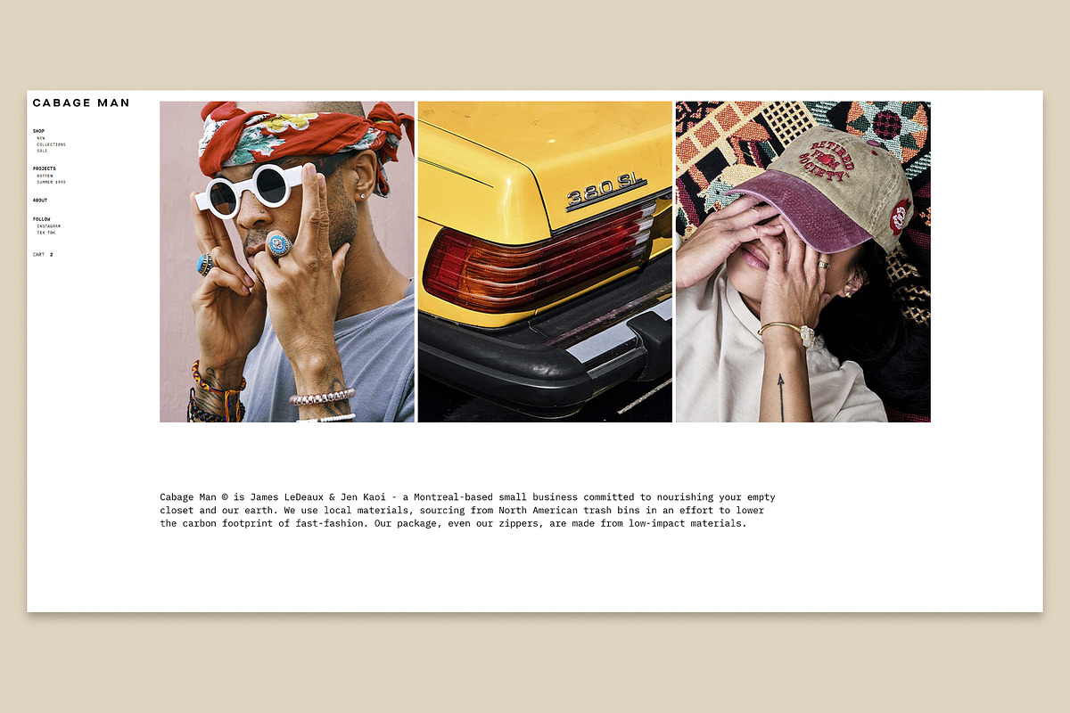 E-commerce Template - CABAGE MAN, a HTML Template by YYY ~ Webflow Templates (Photo 6 of 6)