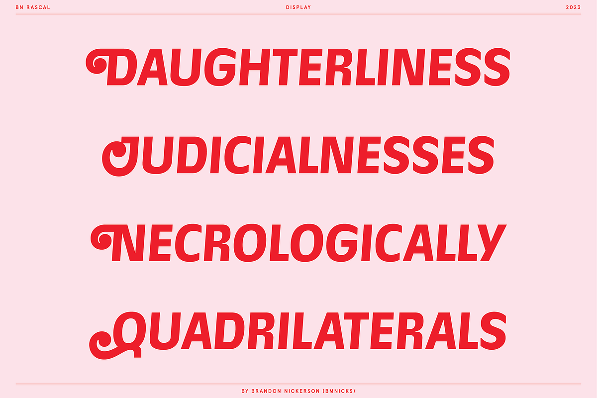 BN Rascal, a Sans Serif Font by Bnick (Photo 11 of 12)