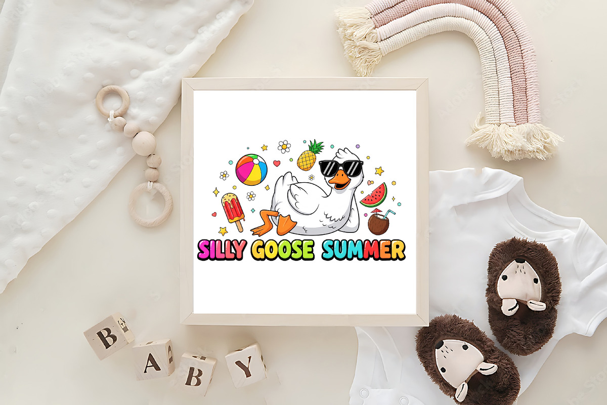 Silly Goose Funny Summer PNG, an Illustration by CraftArtStudio (Photo 4 of 4)