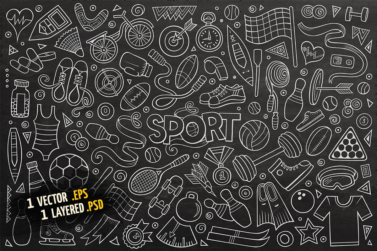 Sports Objects & Elements Big Set, an Object Graphic by BALABOLKA (Photo 6 of 7)