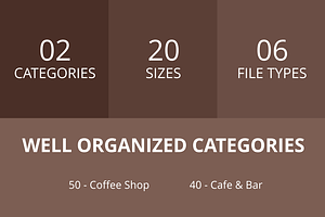 90 Coffee & Cafe Greyscale Icons