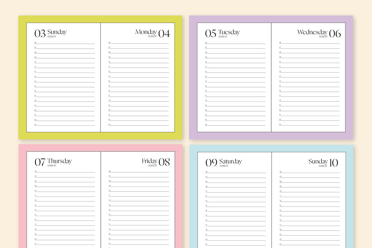 Monthly Planner - March 2024, a Poster Template by Roumec Estudio (Photo 4 of 5)