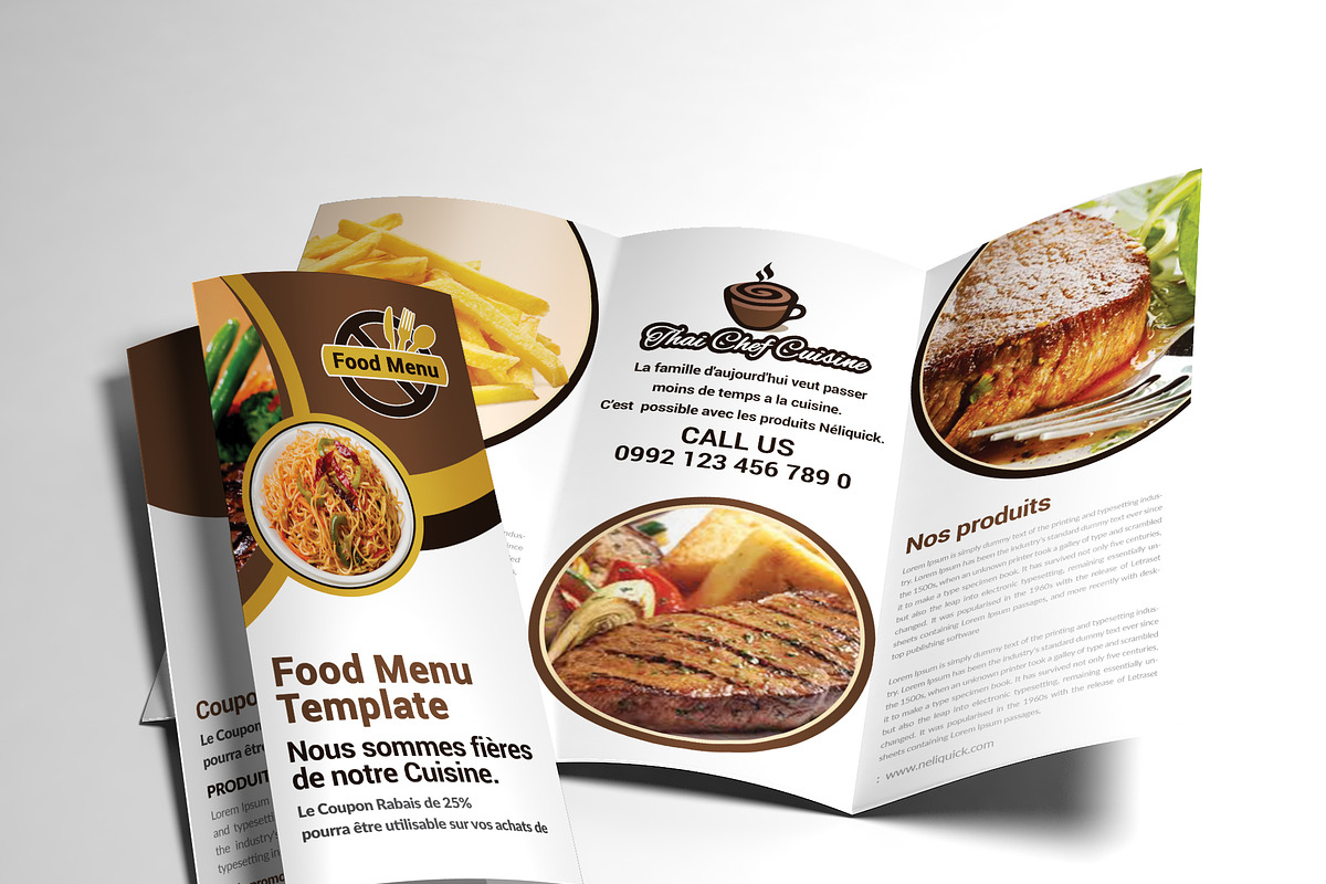 Trifold Brochure Restaurant Cafe, a Brochure Template by AfzaalGraphics (Photo 1 of 5)