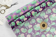 Frog Lotus Seamless Pattern, a Pattern Graphic by Oksana Dovhopol Art (Thumbnail 13 of 23)
