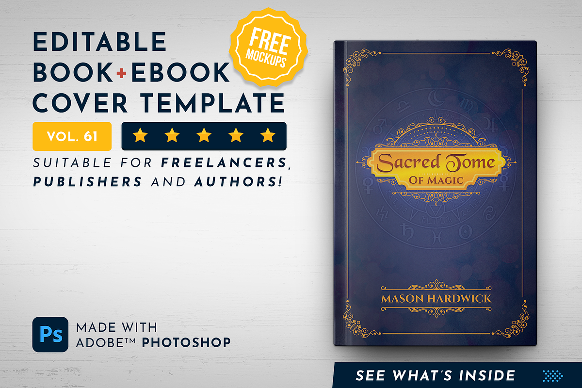 Book Cover Template 61, a Templates & Theme by Digital Goods (Photo 1 of 11)