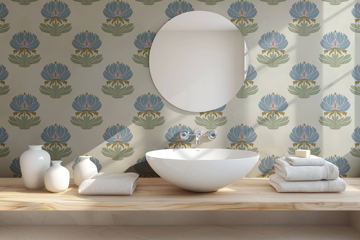 Heirloom Blue Sage Heritage Pattern, a Pattern Graphic by Pretty Cosy Chai (Photo 2 of 4)