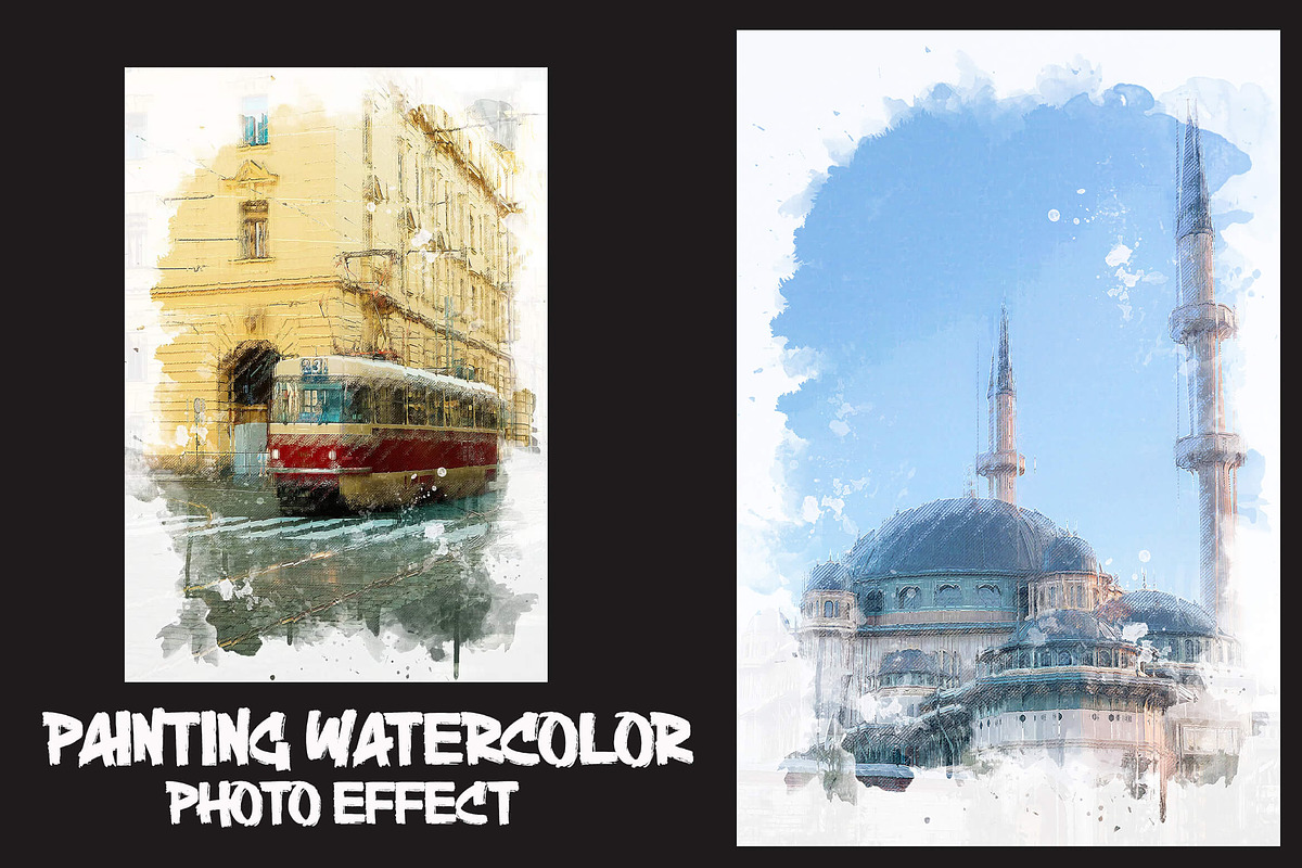 Painting Watercolor Photo Effect, a Layer Style Add-On by 3d_model_tifotizi (Photo 1 of 2)