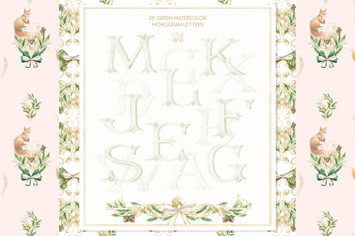 Winter Wedding Crest, Christmas png, a Decorative Illustration by WonderWonder (Photo 6 of 9)