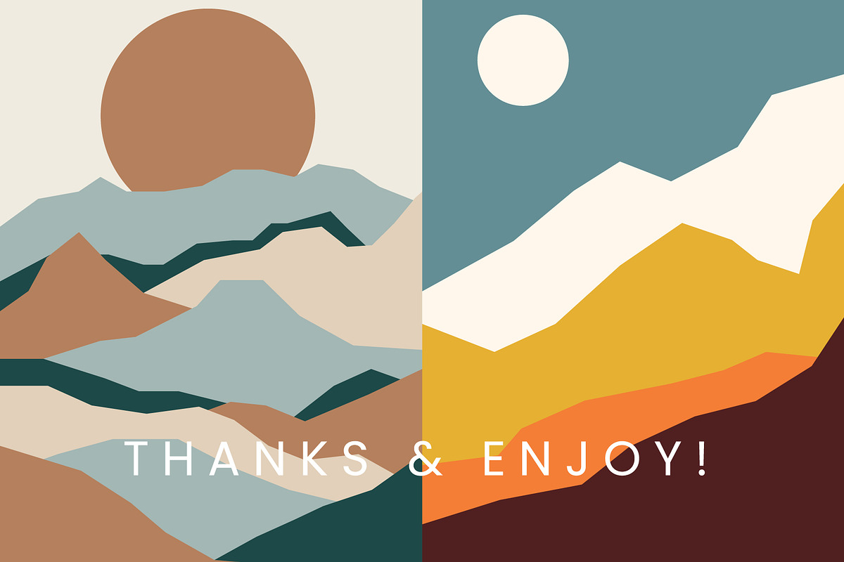 Boho Minimalist Landscapes, a Decorative Illustration by Léo Alexandre (Photo 13 of 13)