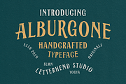 Alburgone - Display Typeface, a Font by Letterhend Studio (Thumbnail 1 of 9)