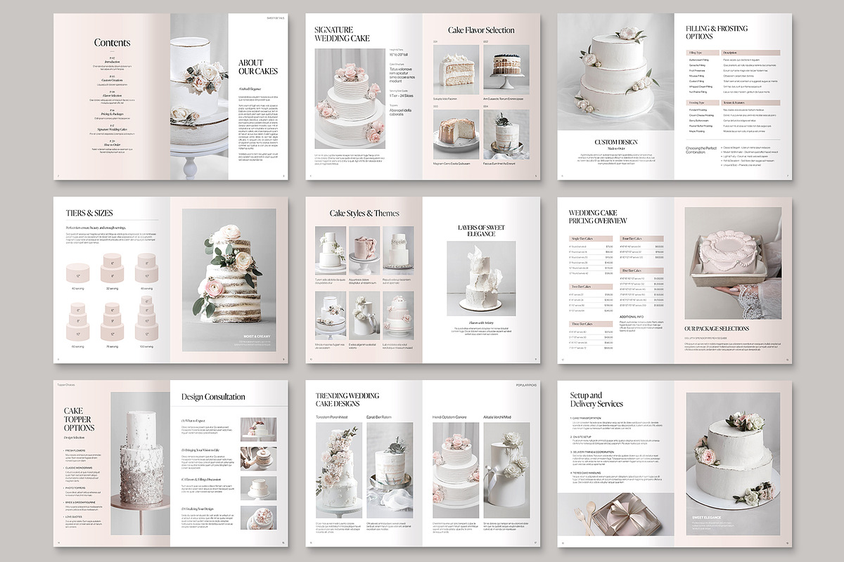 Wedding Cake Catalog Template, a Brochure Template by BrandPacks (Photo 2 of 5)