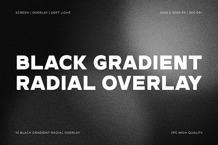 Black Gradient Radial Overlay, a Texture Graphic by Pitchlook.Studio