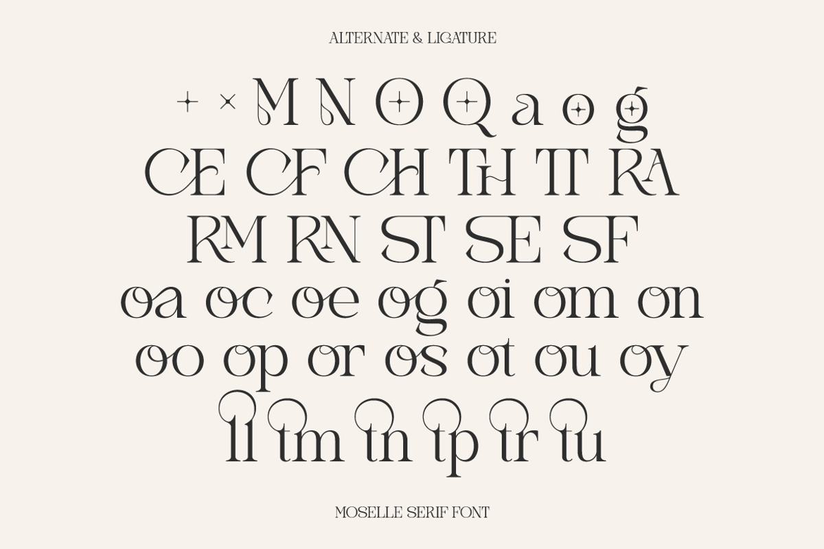 Moselle - Elegant Ligature Serif, a Serif Font by kangfont Studio (Photo 9 of 9)