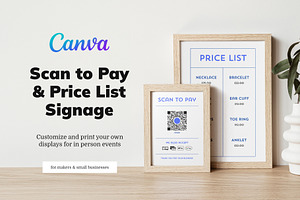 Scan to Pay Sign Package for Canva