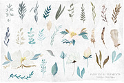 Winter Garden - Watercolor Clipart, an Illustration by The Autumn Rabbit Ltd (Thumbnail 8 of 8)