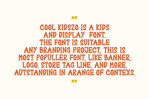 Cool Kidszo - Free Fonts