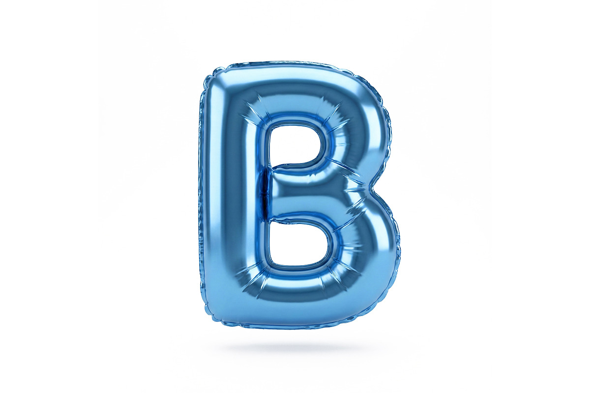 Blue Metallic Letter B Foil Balloon, a School & Education Photo by shahsoft (Photo 1 of 2)